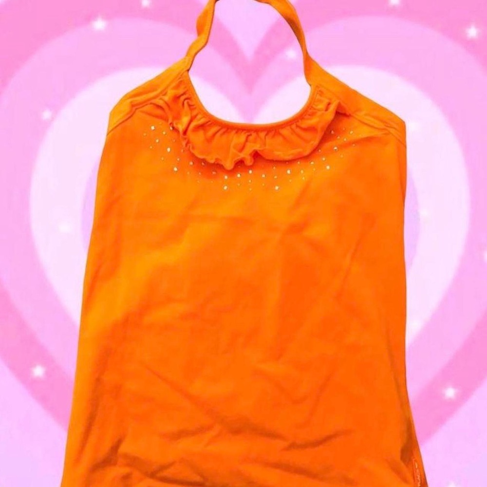 ☆ 2000's Justice rhinestone manba halter top ☆